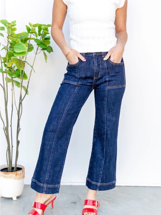Mica Denim - Violets Are Blue Dark Wash Ankle Jeans